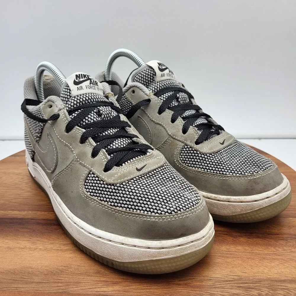 Nike Air Force 1 Premium Shoes Boys 6.5Y (GS) Cool Grey Gray 748981-005 Sneakers